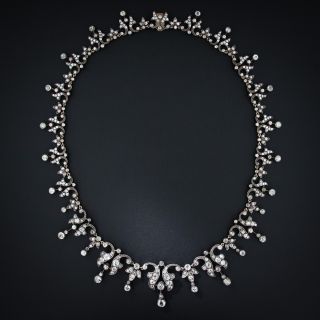 Antique Diamond Fringe Necklace - 1