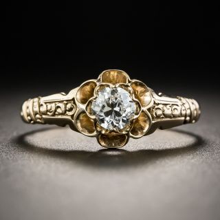 Antique Diamond Solitaire Ring by Allsopp Brothers