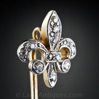 Antique Fleur de Leis Stick Pin