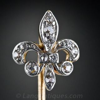 Antique Fleur de Leis Stick Pin