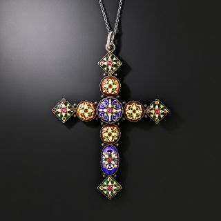 Antique French Renaissance Revival Cross  - 2