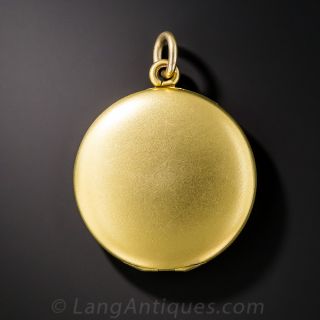 Antique Frosted Finish Round Locket