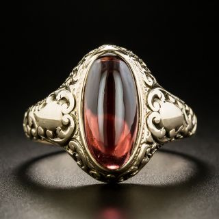 Antique Garnet Cabochon Ring by Allsopp Brothers - 2