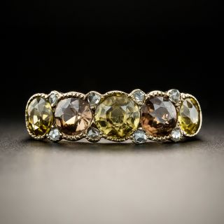 Antique Multi-Color Zircon Five-Stone Ring - 3