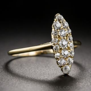 Antique Navette Diamond Cluster Ring