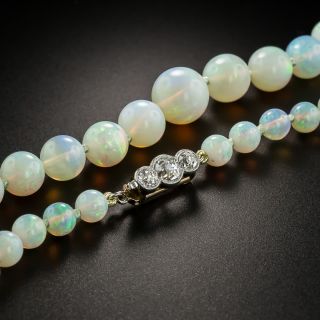 Antique Opal Bead Necklace