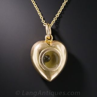 Antique Pearl and Diamond Heart Locket