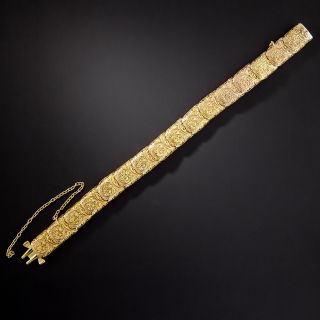 Antique Repoussé Link Bracelet - 1