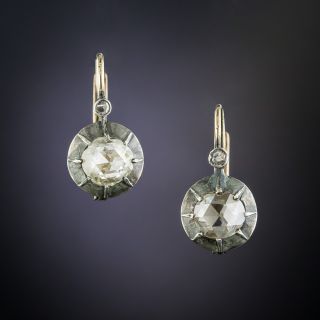 Antique Rose-Cut Diamond Earrings - 2