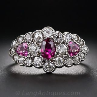 Antique Ruby and Diamond Ring - 1