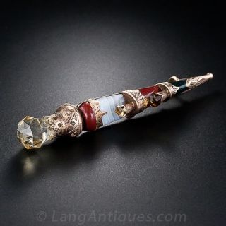 Antique Scottish Thistle Kilt Pin