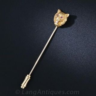 Antique Tiger Stickpin