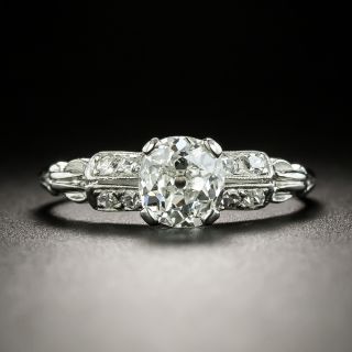 Art Deco 1.00 Carat Diamond Engagement Ring - GIA G SI1 - 2