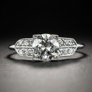 Art Deco 1.00 Carat Diamond Platinum Engagement Ring - GIA F VS2 - 2