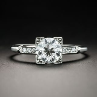 Art Deco 1.00 Carat Diamond Ring by Maurice Tishman - GIA E VS1  - 2