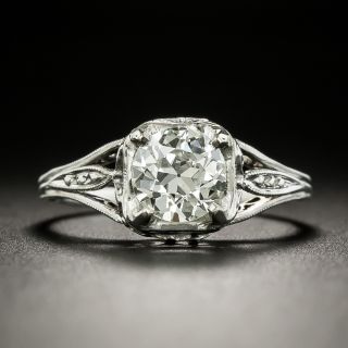 Art Deco 1.00 Carat Diamond Solitaire Engagement Ring - GIA K VS1 - 3