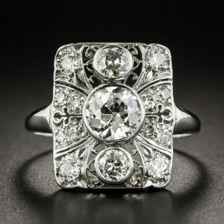 Art Deco 1.01 Carat Diamond Dinner Ring - GIA I VS2 - 3