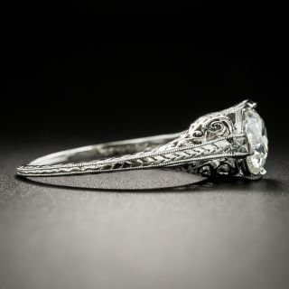 Art Deco 1.01 Carat Diamond Solitaire Engagement Ring - GIA J VS2