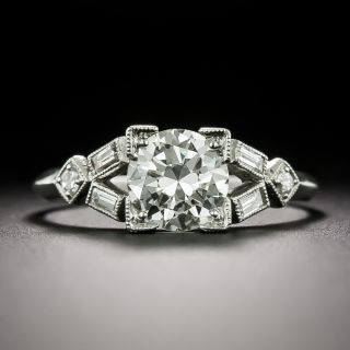 Art Deco 1.02 Carat Diamond Engagement Ring - GIA J SI1 - 2