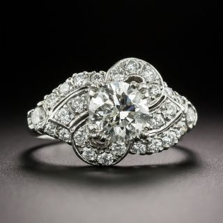Art Deco 1.03 Carat Diamond Engagement Ring - GIA H VS2 - 3