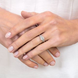 Art Deco 1.03 Carat Diamond Platinum Engagement Ring - GIA G VS2