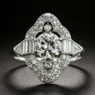 Art Deco 1.03 Carat Diamond Platinum Engagement Ring - GIA K VS1 - 2