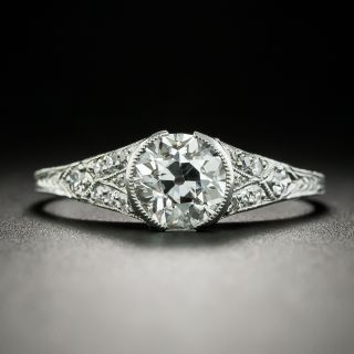 Art Deco 1.04 Carat Diamond Engagement Ring - GIA G SI1 - 2