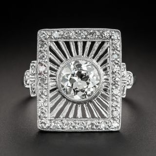 Art Deco 1.05 Carat Diamond Starburst Ring - 3