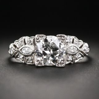 Art Deco 1.07 Carat Diamond Engagement Ring - GIA J SI1 - 5