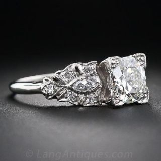 Art Deco 1.07 Carat Diamond Engagement Ring