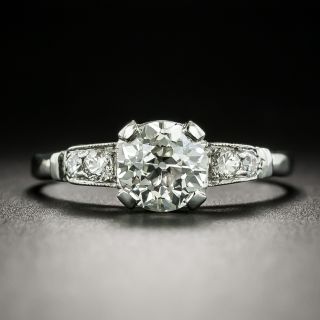 Art Deco 1.08 Carat Diamond Platinum Engagement Ring - GIA K VS1 - 2