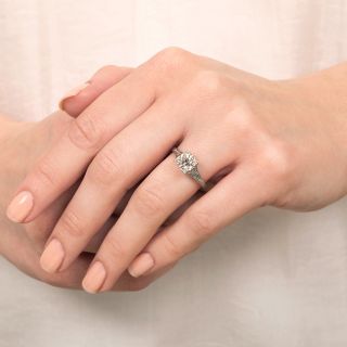 Art Deco 1.08 Carat Diamond Solitaire Engagement Ring - GIA I VS1