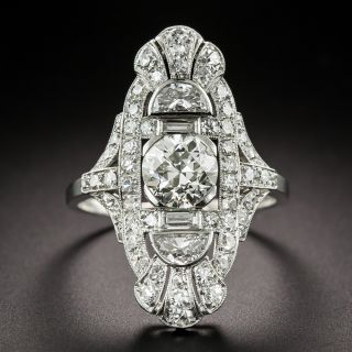 Art Deco 1.09 Carat Diamond Dinner Ring - GIA L VS2 - 3