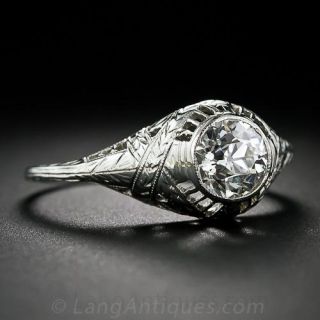 Art Deco 1.10 Carat Diamond Engagement Ring