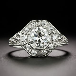 Art Deco 1.11 Carat Diamond Engagement Ring - GIA H VS1 - 3