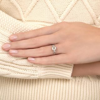 Art Deco 1.11 Carat Diamond Engagement Ring - GIA H VVS2