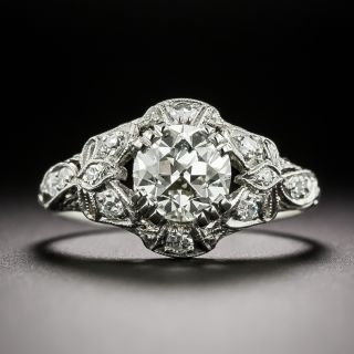 Art Deco 1.11 Carat Diamond Engagement Ring - GIA L SI1 - 2