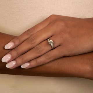 Art Deco 1.11 Carat Diamond Engagement Ring - GIA L SI2
