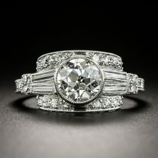 Art Deco 1.12 Carat Diamond Engagement Ring - GIA H SI2 - 2
