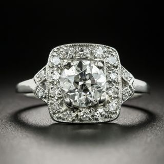 Art Deco 1.12 Carat Diamond Engagement Ring - GIA H VS2 - 2