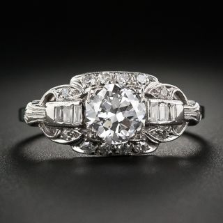  Art Deco 1.13 Carat Diamond Engagement Ring -  GIA D VS1 - 5