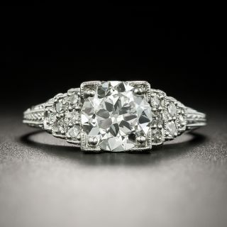 Art Deco 1.13 Carat Diamond Engagement Ring - GIA G VS1 - 3