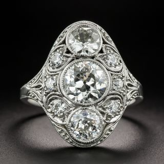 Art Deco 1.14 Carat Diamond Dinner Ring - GIA J SI2  - 4
