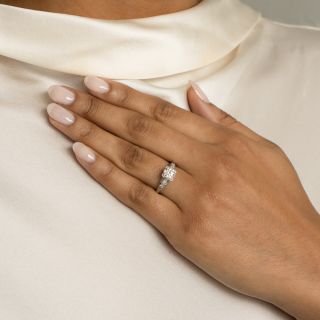Art Deco 1.14 Carat Diamond Engagement Ring by J.R. Wood GIA