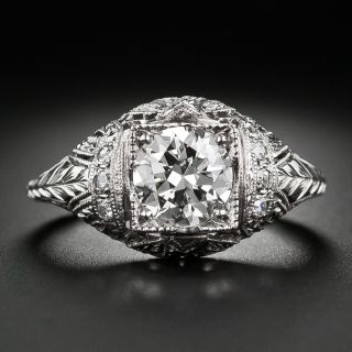 Art Deco 1.15 Carat Diamond Engagement Ring - GIA N VVS2 - 5