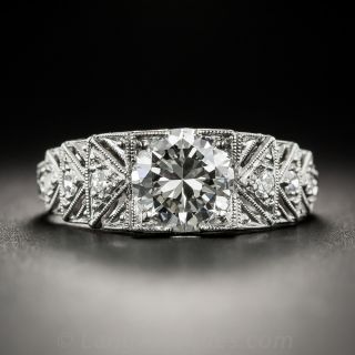 Art Deco 1.18 Carat Diamond Engagement Ring - GIA I VS1 - 1
