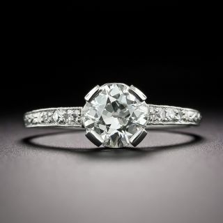 Art Deco 1.18 Carat Diamond Engagement Ring -  GIA J VS2 - 4