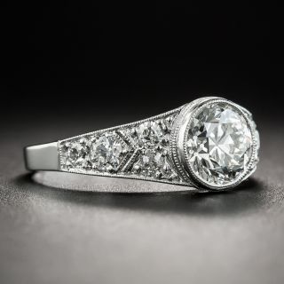 Art Deco 1.18 Carat Diamond Platinum Engagement Ring - GIA H VS1