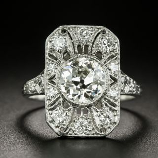 Art Deco 1.19 Carat Diamond Dinner Ring - GIA  J VS1 - 2