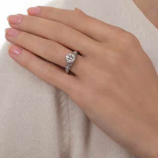 Art Deco 1.19 Carat Diamond Engagement Ring - GIA G SI2